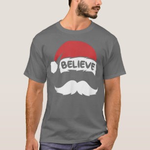 Camiseta Creer Cita De Santa Hat Con Navidades De Mustache 