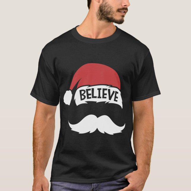 Camiseta Creer Cita Santa Hat Mustache Reunión Familiar Ch (Anverso)