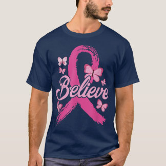 Camiseta Creer Conciencia sobre el cáncer de mama Mes de cá