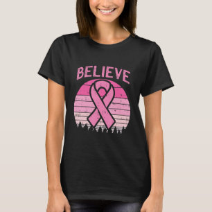Camiseta Creer diseño de conciencia sobre el cáncer de mama