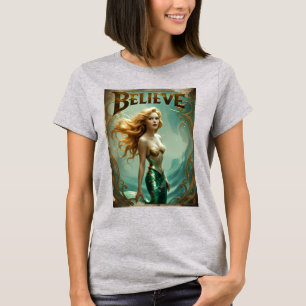 Camiseta Creer el té de sirena de las mujeres - regalo mági