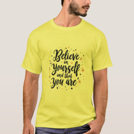 Camiseta Creer en el diseño de una cita motivacional