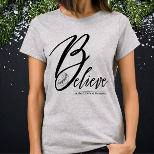 Camiseta Creer En El Milagro De Los Navidades Jesús Manger
