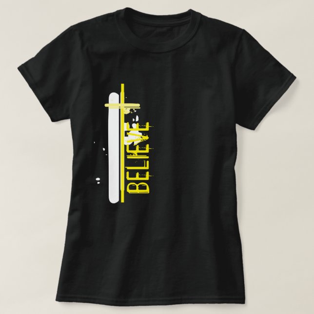Camiseta Creer en Jesucristo Resumen Diseño Cruzado (Diseño del anverso)