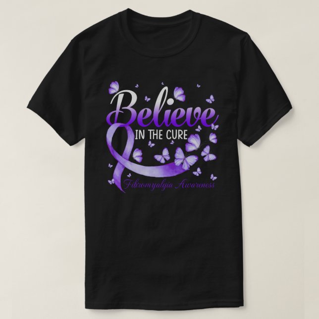 Camiseta Creer En La Cura Fibromialgia Sensibilización Butt (Diseño del anverso)