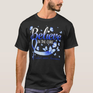 Camiseta Creer En La Cure Colon Cancer Awareness Butterf