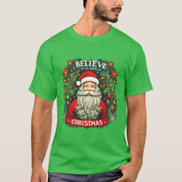 Camiseta Creer en la magia de la fiesta de los Navidades
