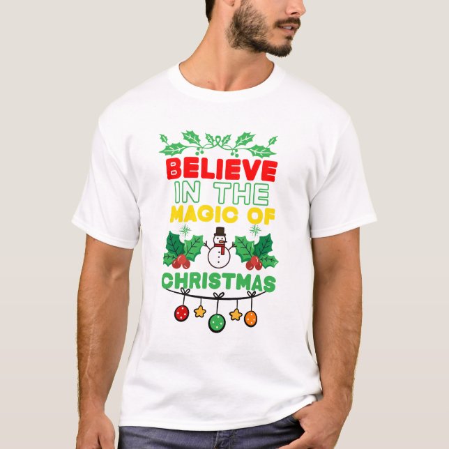 Camiseta Creer en la magia de los Navidades (Anverso)