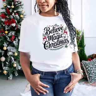 Camiseta Creer en la magia de los Navidades