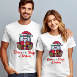 Camiseta Creer en la magia de los Navidades Santa Claus