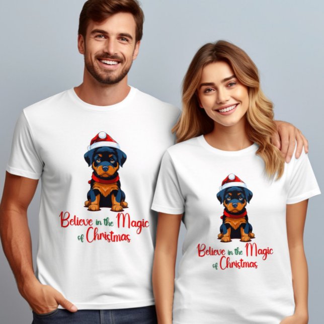 Camiseta Creer en la magia de los Navidades Santa Dog (Subido por el creador)