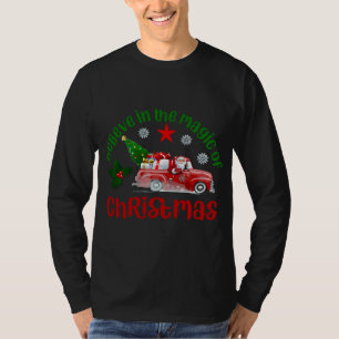 Camiseta Creer en la magia de los Navidades, Santa en rojo