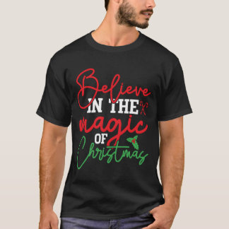 Camiseta Creer en la magia de los regalos de los Navidades