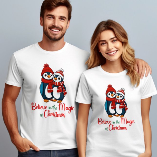 Camiseta Creer en la magia del Pingüino Navidad (Subido por el creador)