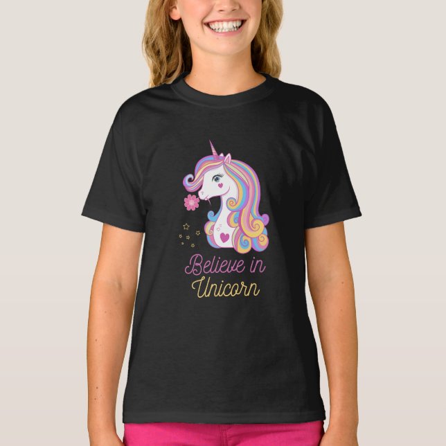 Camiseta Creer En La Unicornio Mágica (Anverso)