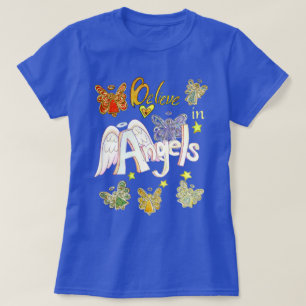 Camiseta Creer en los ángeles Personalizados de arte Inspir