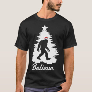 Camiseta Creer En Los Navidades De Pie Grande Sasquatch Big