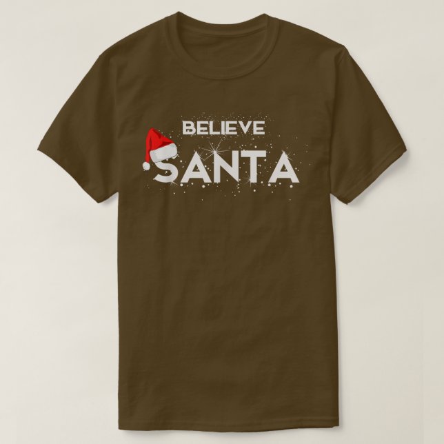 Camiseta Creer en Santa Cute Feliz Navidad (Diseño del anverso)