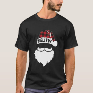 Camiseta Creer En Santa Navidades Gorra Buffalo Tapado Blan