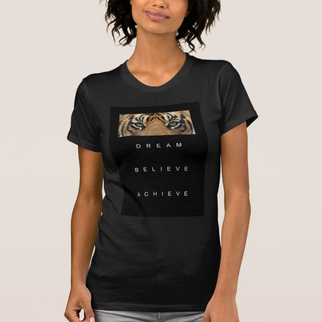 Camiseta creer en sueños alcanzar cita motivadora (Anverso)