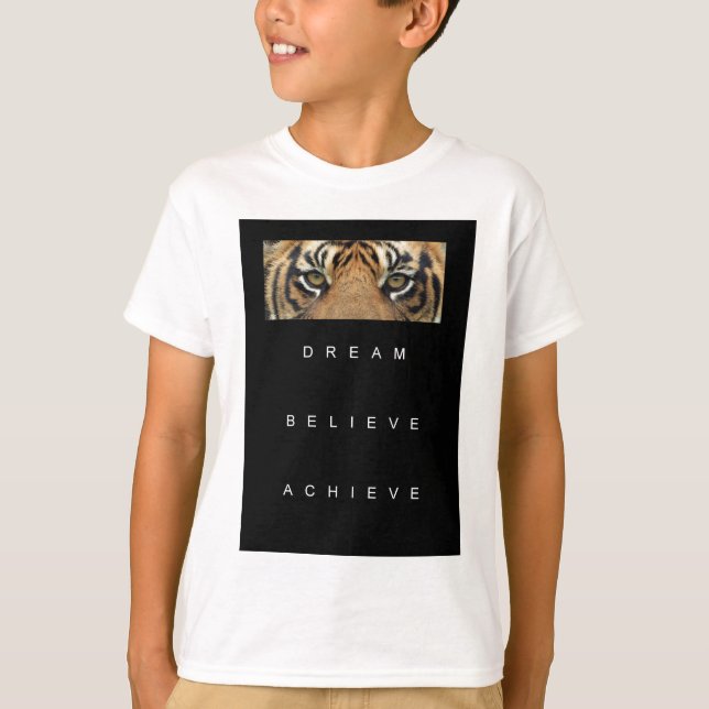 Camiseta creer en sueños alcanzar cita motivadora (Anverso)