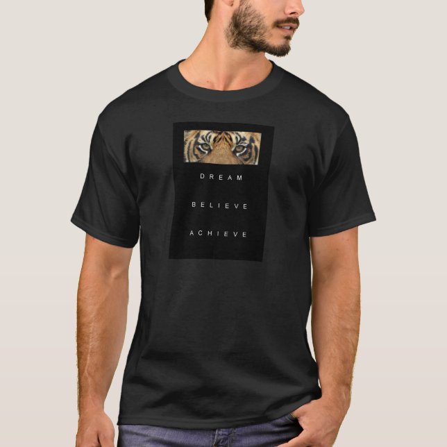 Camiseta creer en sueños alcanzar cita motivadora (Anverso)