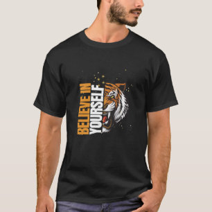 Camiseta Creer en ti mismo arte animal motivacional