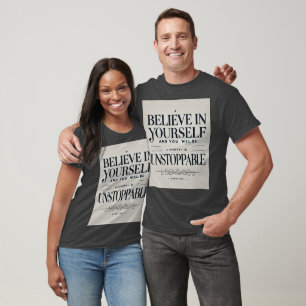 Camiseta Creer en ti mismo - Motivación imparable
