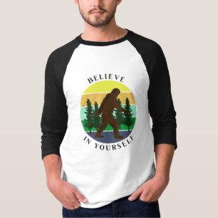 Camiseta Creer en ti mismo   Pie grande del atardecer