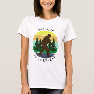 Camiseta Creer en ti mismo   Pie grande del atardecer