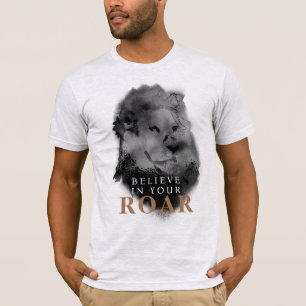 Camiseta Creer en tu color de agua ruidosa pintura de león