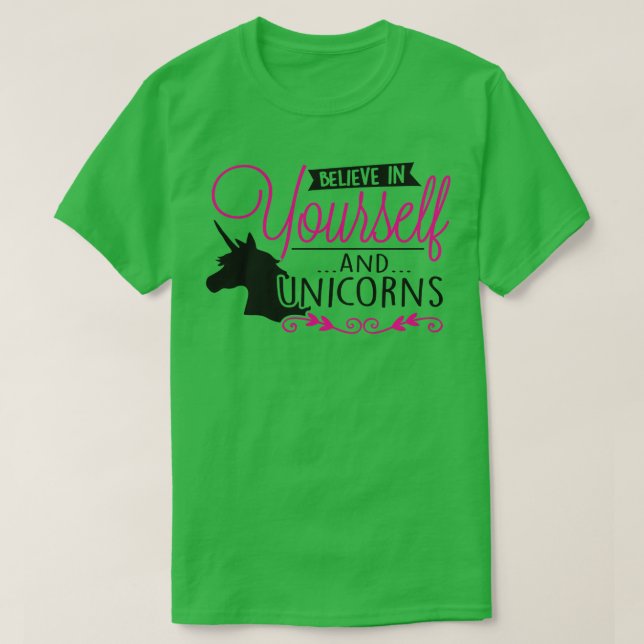 Camiseta Creer en unicornios (Diseño del anverso)
