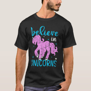 Camiseta Creer En Unicornios Cute Unicorn Vintage