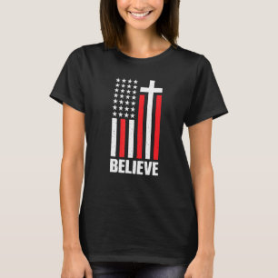 Camiseta Creer Jesucristo Fe de la Biblia Religión firma