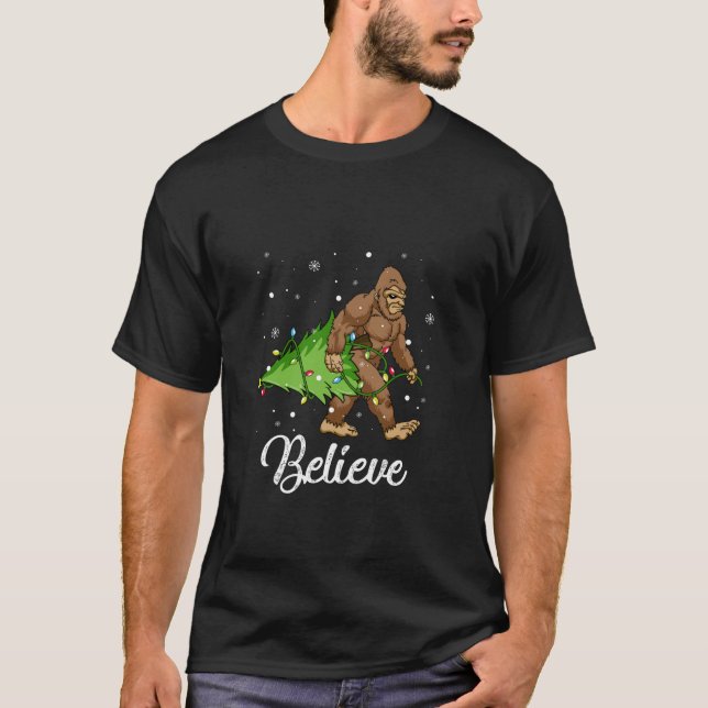 Camiseta Creer las luces del árbol de navidad de los pies g (Anverso)