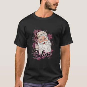 Camiseta Creer Leopard Santa Clause Nieve Feliz Navidad