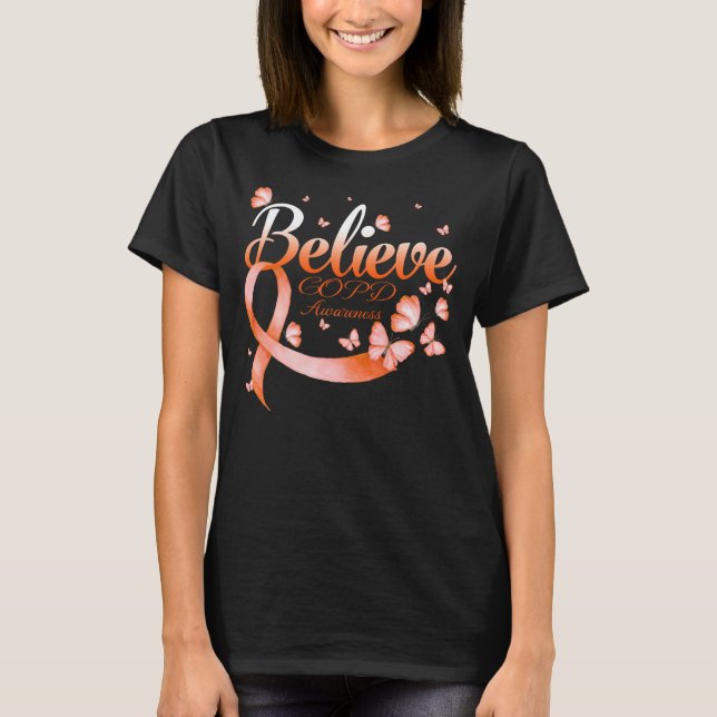 Camiseta Creer mariposa de la COPD (Anverso)