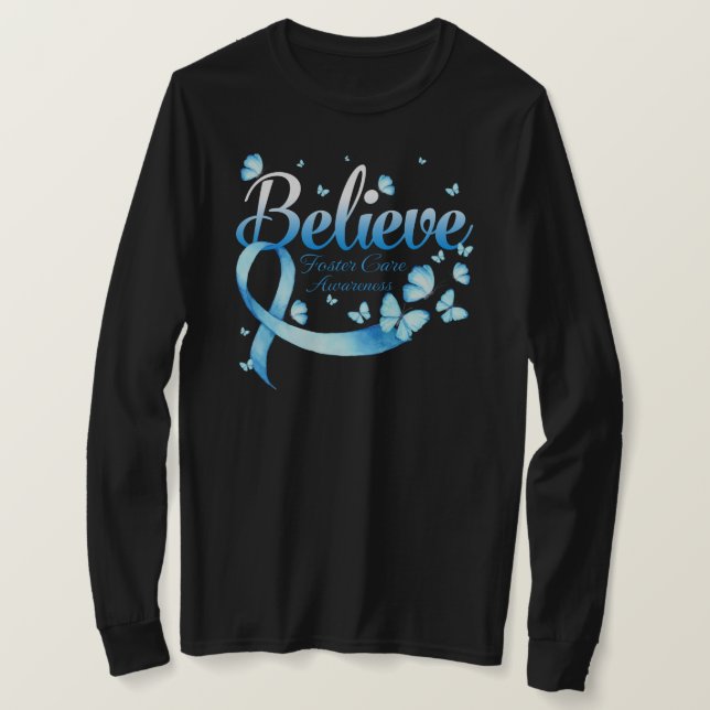 Camiseta Creer mariposa FOSTER CARE (Anverso del diseño)