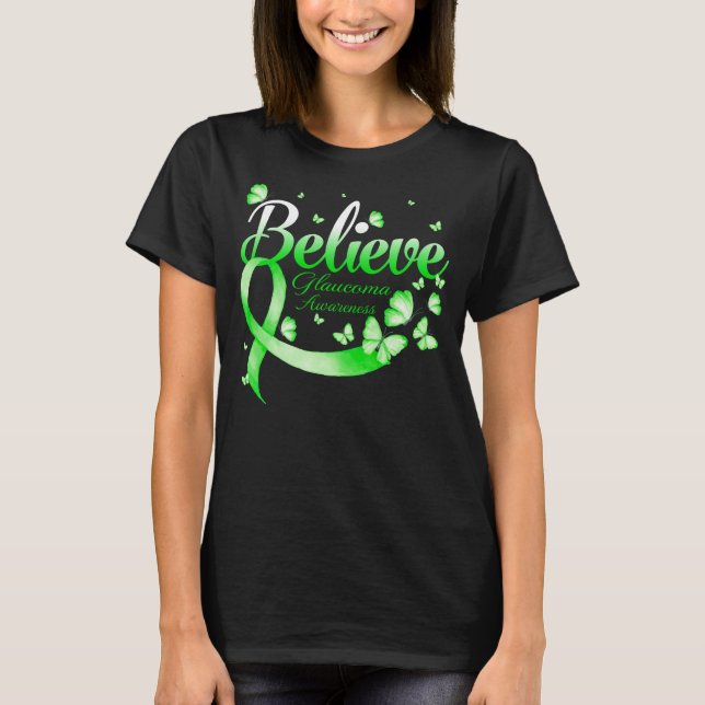 Camiseta Creer mariposa GLAUCOMA (Anverso)