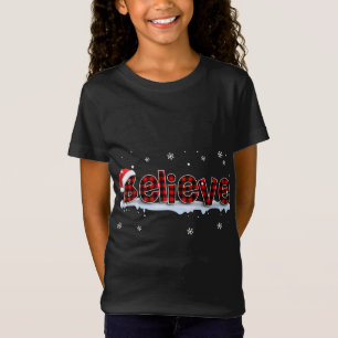 Camiseta Creer Navidades de copos de nieve de búfalo coloca
