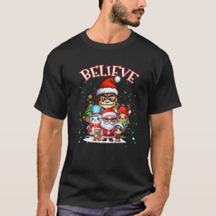 Camiseta Creer Navidades de Santa Bigfoot Sasquatch Niños h