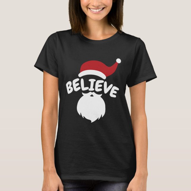 Camiseta Creer Navidades de Santa Cute (Anverso)