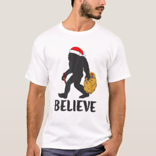 Camiseta Creer Navidades Sasquatch Yeti Santa - Fun Santa