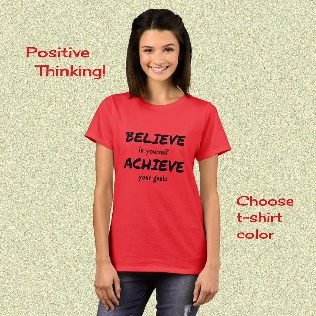 Camiseta Creer para lograr texto motivacional (Subido por el creador)