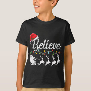 Camiseta Creer que el árbol de navidad ilumina dificilísima