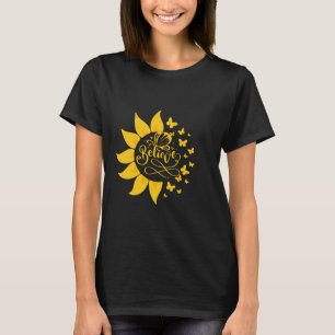 Camiseta creer que la primavera del girasol es feliz