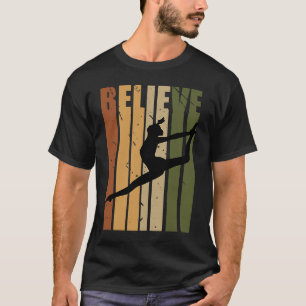 Camiseta Creer que los niños camuflan danza retro motiva Pr
