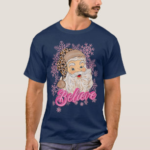 Camiseta Creer Rosa Santa Claus El Leopardo de la Nieve Cri