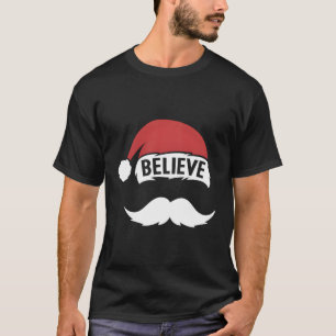 Camiseta Creer Santa Cap White Mustache Familia Pajama