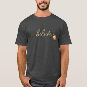 Camiseta Creer tipo de guión con jingle Bell